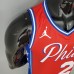 2021 EMBIID#21 76ers Jordan Themed Red NBA Jersey