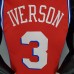 2021 IVERSON#3 76ers Jordan Themed Red NBA Jersey