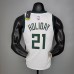 2021 HOLIDOAY#21 BUCKS Home White NBA Jersey