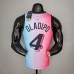 New Miami Heat OLADIPO#4 City Edition Pink Blue Gradient Color