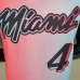 New Miami Heat OLADIPO#4 City Edition Pink Blue Gradient Color