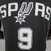 PARKER#9 Spurs Black NBA Jersey
