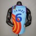 James#6 Slam dunk version blue NBA jersey