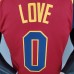 2017 LOVE#0 Cavaliers Burgundy NBA Jersey