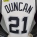 DUNCAN#21 Spurs White NBA Jersey