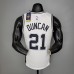 DUNCAN#21 Spurs White NBA Jersey