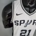 DUNCAN#21 Spurs White NBA Jersey