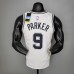 PARKER#9 Spurs White NBA Jersey