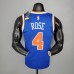 2021 ROSE 4 New York Knicks Blue NBA Jersey 6201869