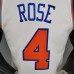2021 ROSE 4 New York Knicks White NBA Jersey 7043001