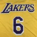Los Angeles Lakers 6 Retro Yellow NBA Jersey 2622873