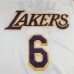 Los Angeles Lakers 6 Retro White NBA Jersey 2683414
