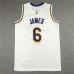 Los Angeles Lakers 6 Retro White NBA Jersey 2683414