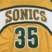 Seattle SuperSonics 35 Yellow Retro NBA Jersey 7250797