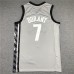 Brooklyn Nets 7 Gray NBA Jersey 120123