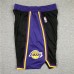 Los Angeles Lakers Black Purple Bonus Edition NBA shorts 1156448