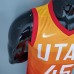 2019 MITCHELL 45 Season Utah Jazz Rainbow Gradient Orange NBA Jersey 2645581