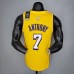ANTHONY 7 Lakers V neck City Edition yellow NBA jersey 5626375