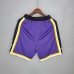 Lakers Purple Black Side NBA Shorts-7382370