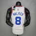 WALKER#8 75th Anniversary Knicks White NBA Jersey-3492184