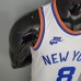 WALKER#8 75th Anniversary Knicks White NBA Jersey-3492184