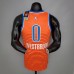 WESTBROOK#0 Thunder Jordan Orange NBA Jersey-1002163