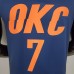 ANTHONY#7 Thunder Blue Stripes NBA Jersey-9348996