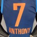 ANTHONY#7 Thunder Blue Stripes NBA Jersey-9348996