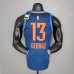 GEORGE#13 Thunder Blue Stripes NBA Jersey-1819832