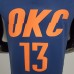 GEORGE#13 Thunder Blue Stripes NBA Jersey-1819832