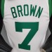 BROWN#7 75th Anniversary Celtics White NBA Jersey-3658571