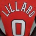 LILLARO#0 Trail Blazers Retro Red NBA Jersey-7889915