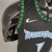 EDWARDS#1 2018 Retro Timberwolves Black NBA Jersey-5651966