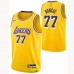 Los Angeles Lakers #77 Luka Dončić Basketball Jersey Yellow NBA Jersey-7322771