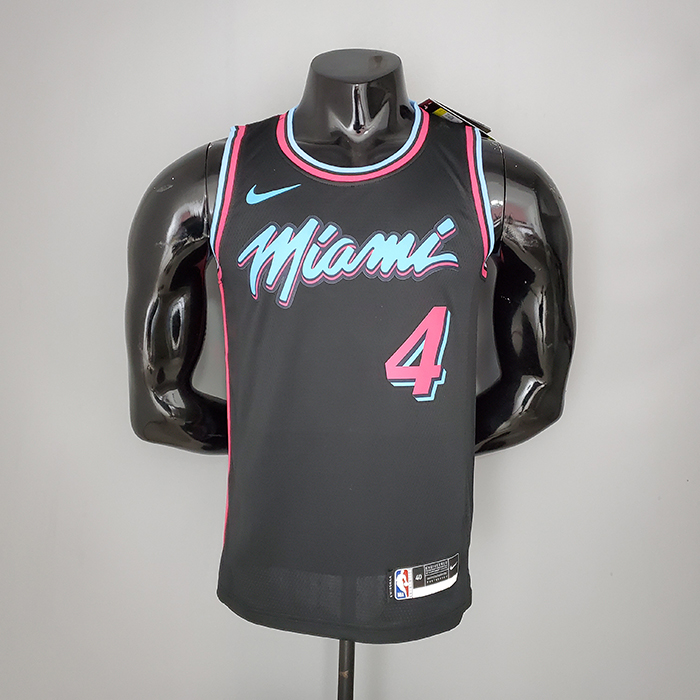 OLADIPO#4 Miami Heat black NBA jersey