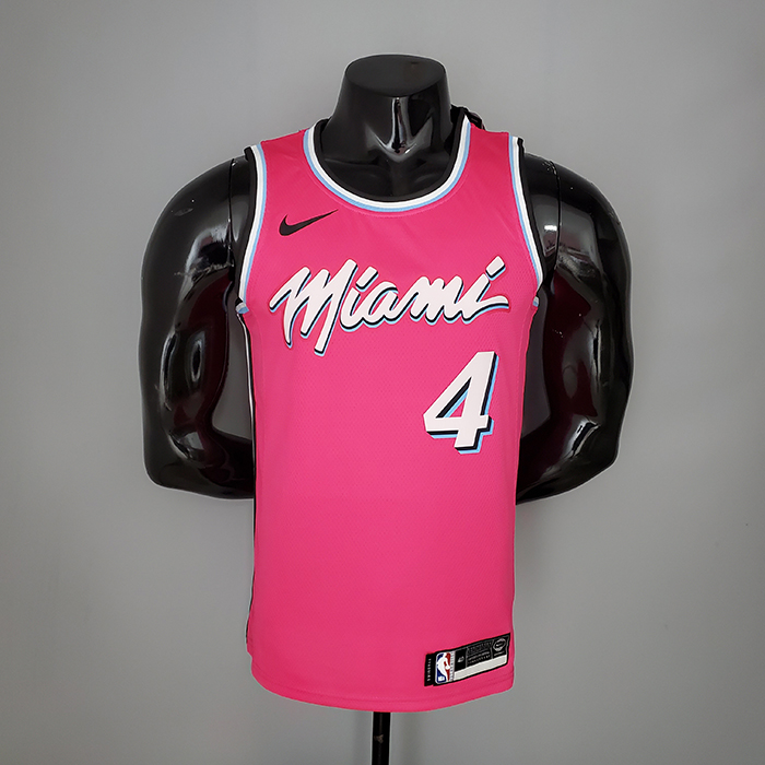 OLADIPO#4 Miami Heat pink NBA jersey