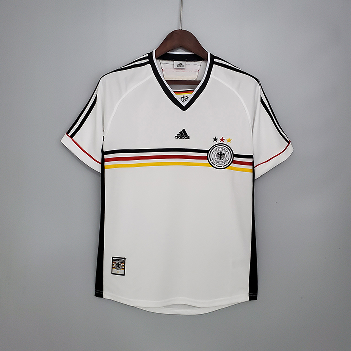 Retro Germany 1998 home version short sleeve training suit