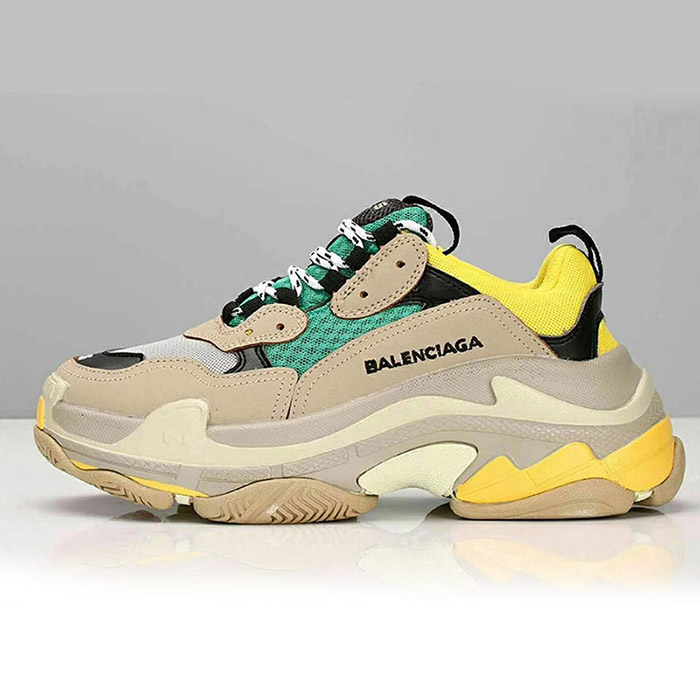 Balenciaga Triple S Sneaker 17FW ins Running Shoes Khkai Green 281258
