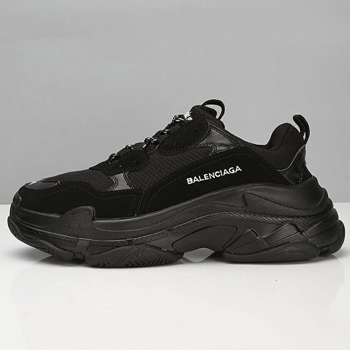 Balenciaga Triple S Sneaker 17FW ins Running Shoes All Black 380103