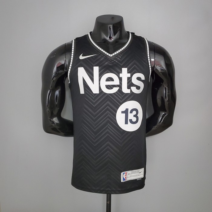 2021 Harden#13 Brooklyn Nets Bonus Edition Black NBA Jersey