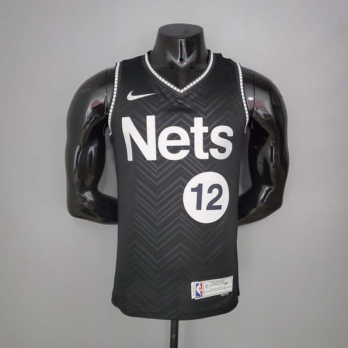2021 HARRIS#12 Brooklyn Nets Bonus Edition Black NBA Jersey