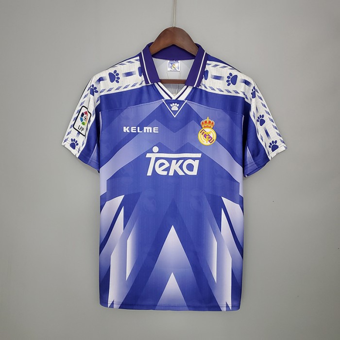 Retro Real Madrid 96/97 away version short sleeve training suit