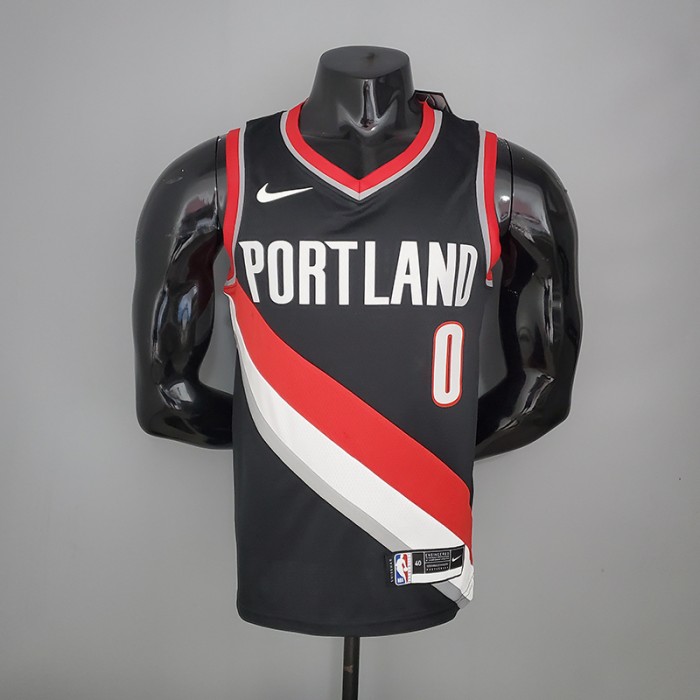 2021 LILLARD#0 Trail Blazers Home black NBA Jersey