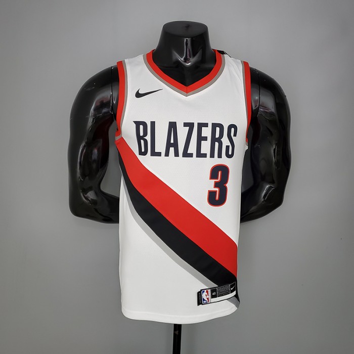 2021 McCOLLUM#3 Trail Blazers Home White NBA Jersey