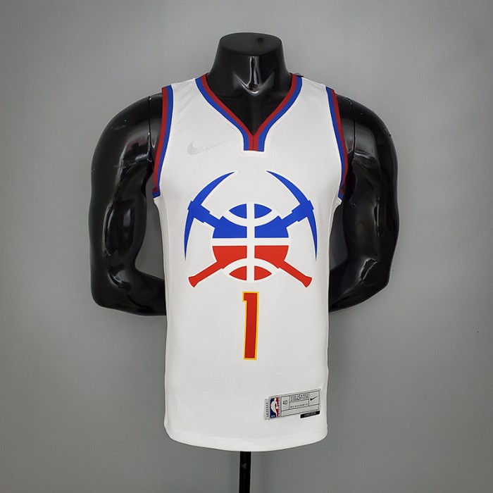 2021 PORTER JR.#1 Nuggets Bonus Edition White NBA Jersey