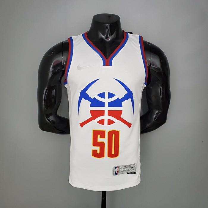 2021 GORDON#50 Nuggets Bonus Edition White NBA Jersey