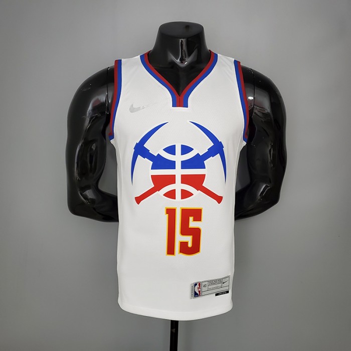 2021 JOKIC#15 Nuggets Bonus Edition White NBA Jersey