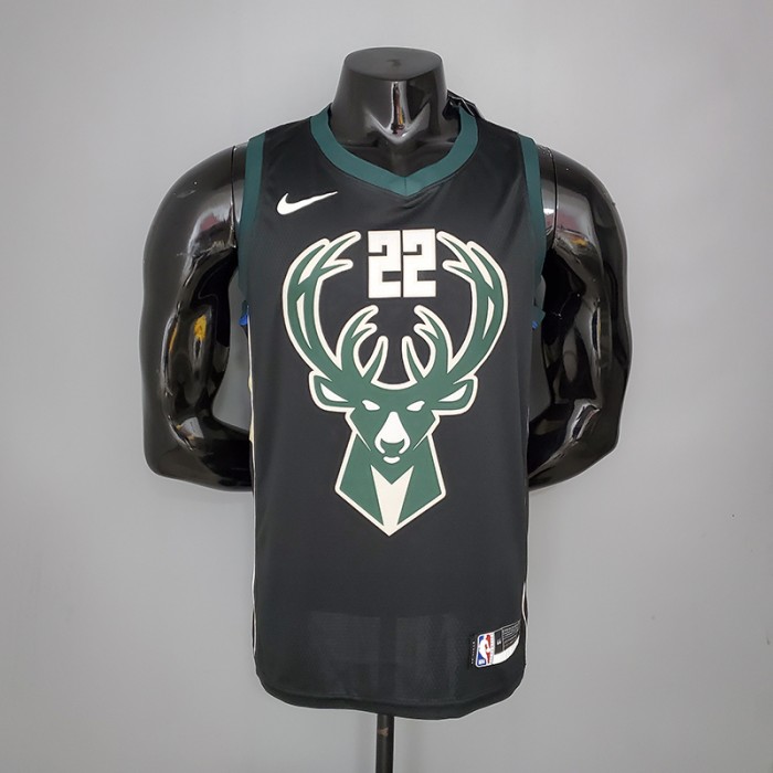 MIDDLETON#22 Bucks Black NBA jersey