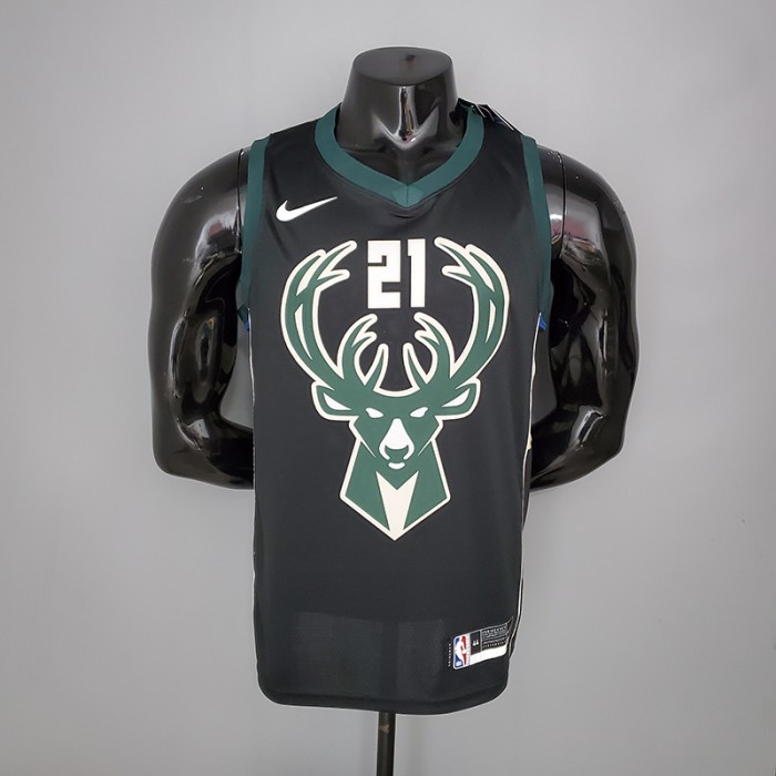 HOLIDOAY#21 Bucks Black NBA jersey