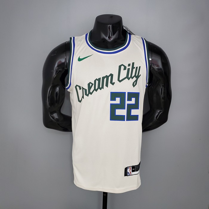 MIDDLETON#22 Bucks Beige NBA jersey